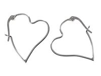Eleganckie srebrne gładkie kolczyki celebrytka serce serduszko heart srebro 925 K1931