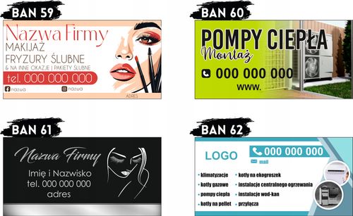 BANER OCZKOWANY reklamowy 100x50 cm różne wzory MECHANIK ELEKTRYK plandeka na Arena.pl