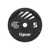 Obciążenie Olimpijskie Bumper Tiguar Czarne Gumowe 50 mm 5 kg