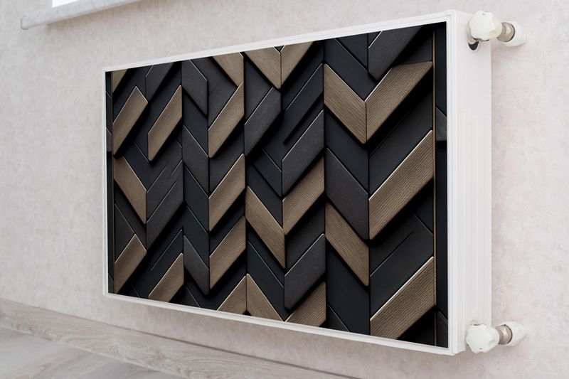 Magnetyczna MASKOWNICA Kaloryfera Drewno Abstrakcja Efekt 3D 110cm x 60cm zdjęcie 4
