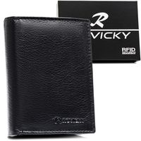 czarny portfel męski ze skóry naturalnej mieszczący dowód rejestracyjny