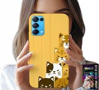 ETUI DO OPPO FIND X3 LITE - LOVE CAT, WZORY Z KOTAMI, CASE + SZKŁO