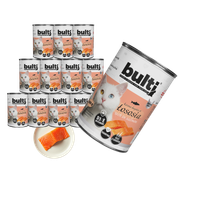 KARMA MOKRA DLA KOTA BULTI Puszka mielonka z łososiem ZESTAW 12x400g