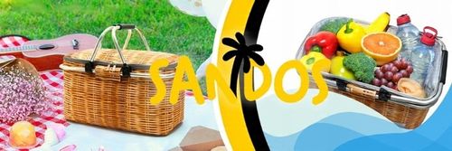 Torba kosz termiczny wiklinowy piknikowy koszyk na piknik zakupy składany na Arena.pl