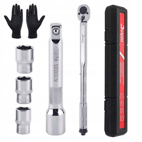 KLUCZ DYNAMOMETRYCZNY 1/2 28-210Nm CrMO & CrV + 3 NASADKI 17,19,21 mm +- 4% na Arena.pl