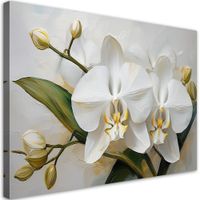 Obraz na płótnie, Malowany Kwiat Orchidei 120x80