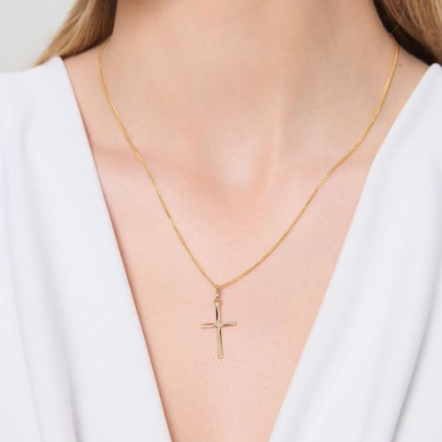 złoty elegancki krzyżyk 585 28mm na Arena.pl