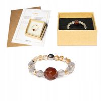 Pierścionek ZODIAK LEW - LABRADORYT CYTRYN GRANAT - ENERGIA