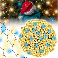 światełka lampki choinkowe 300 led 22 m - ciepła biała + zimna biała flash