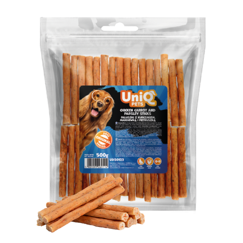 Smaczki dla psa paluszki z kurczakiem, marchewką i pietruszką 500g CHEWY na Arena.pl