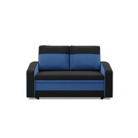 Sofa rozkładana, mikrofaza, AURELO, 148x87x90 cm, granatowy | TYLETEGOTU