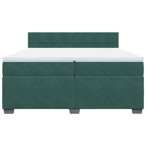 Łóżko kontynentalne z materacem, zielone, aksamit, 200x200 cm na Arena.pl