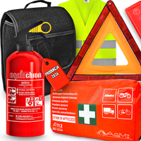 ZESTAW SAMOCHODOWY TRÓJKĄT APTECZKA  GAŚNICA KAMIZELKA TORBA MAŁA