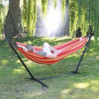 HAMAK OGRODOWY ZE STELAŻEM DUŻY ZESTAW STELAŻ DO HAMAKA STOJAK NA HAMAK