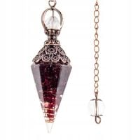 WAHADEŁKO ORGONITOWE RADIESTEZYJNE GRANAT MIEDŹ BIOENERGIA MEDYTACJA