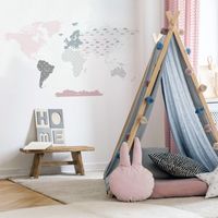 Naklejka Mapa Świata DK340 XL