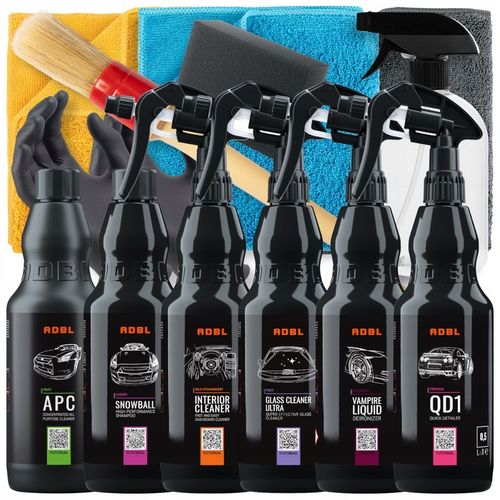 ADBL DUŻY ZESTAW KOSMETYKÓW DO CZYSZCZENIA AUTA AKCESORIA DETAILING PREZENT na Arena.pl