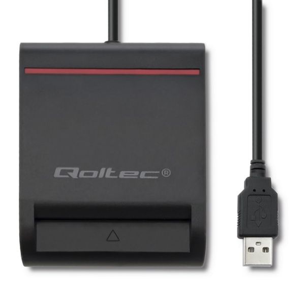Qoltec Inteligentny czytnik chipowych kart ID |USB 2.0|Plug&Play zdjęcie 2