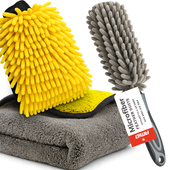 Zestaw Do Mycia Czyszczenia Osuszania Ręcznik Rękawica Szczotka Felg Auta