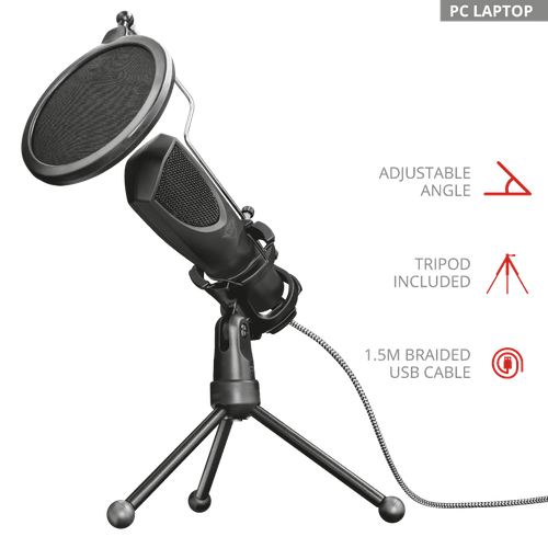TRUST GXT 232 MANTIS MIKROFON USB STATYW FILTR na Arena.pl