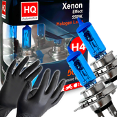 Żarówki HQ Automotive H4 Mocne Efekt LED +50% Światła Xenon OEM P43t