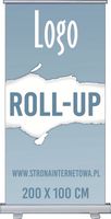 Roll up PRZENOŚNY SYSTEM WYSTAWIENNICZY 200x100 cm PROJEKT GRATIS drukarnia