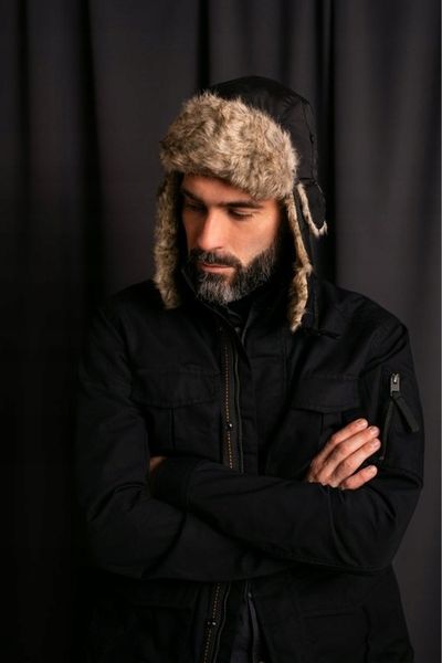 Czapka uszanka Syberia - uszatka chroniąca uszy, pilotka Czarny zdjęcie 7