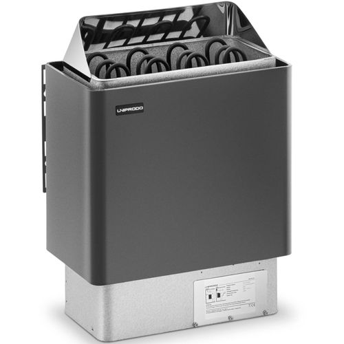 Piec do sauny elektryczny 5-9 m3 do 110C 400 V 6 kW czarno-srebrny na Arena.pl