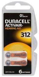 Baterie do aparatów słuchowych - Duracell ActivAir - 312 / PR41 - 60 sztuk na Arena.pl