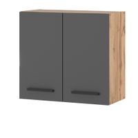 Szafka Kuchenna Wisząca Górna Modułowa 80cm Blande Wotan Szary Mat