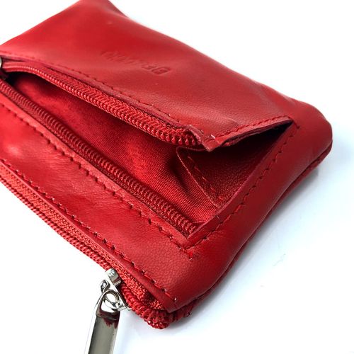 etui na klucze bellugio ze skóry naturalnej - ciemnoczerwone na Arena.pl