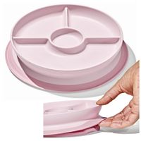 OXO TALERZYK DZIELONY ANTYPOŚLIZGOWY Z MOCNĄ SILIKONOWĄ PRZYSSAWKĄ