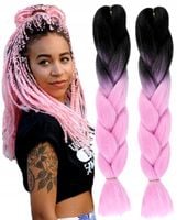 Włosy Dredy Ombre Syntetyczne Proste Warkoczyki