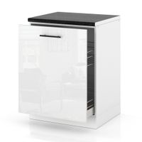 Szafka Kuchenna Stojąca Z Blatem Szafka Cargo 60cm Spremium Biały Połysk