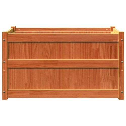 Donice ogrodowe, 2 szt., woskowy brąz, lite drewno sosnowe na Arena.pl