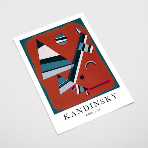 Plakat Kandinsky abstrakcja gris 50x70 cm na Arena.pl