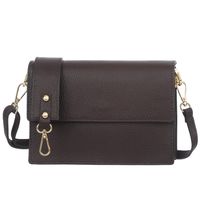 VERA PELLE torebka skórzana listonoszka z klapą V606 c.brązowa