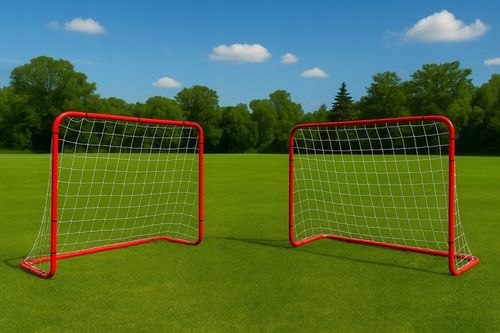 2x BRAMKA PIŁKARSKA ZESTAW DO PIŁKI NOŻNEJ SKŁADANE OGRODOWE 182x122 ZESTAW na Arena.pl