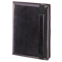 kalendarz książkowy  dzienny a5 kolekcja 43b czarny,zapięcie na gumkę