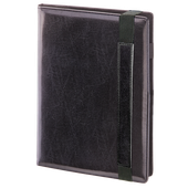 kalendarz książkowy  dzienny a5 kolekcja 43b czarny,zapięcie na gumkę