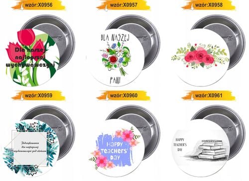 Przypinki buttony HAPPY TEACHER'S DAY na Arena.pl