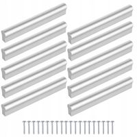 10szt Uchwyt meblowy KL Srebrny 96mm 128mm +wkręty