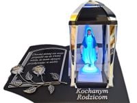 RODZICE RODZICOM ZNICZ LAMPION NA GRÓB KPL SREB SKOS SENTENCJA+FIGURKA LED
