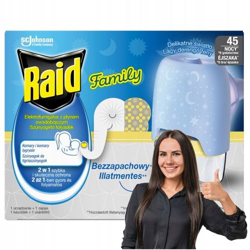 RAID ELEKTROFUMIGATOR OWADOBÓJCZY NA KOMARY BEZPIECZNY DLA DZIECI OD 1 na Arena.pl