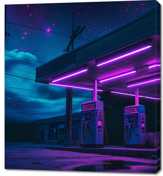 Obraz 90x100cm Moc Neonowej Nocy zdjęcie 1