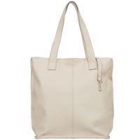 VERA PELLE torebka damska skórzana shopper z długimi rączkami V523 kremowa