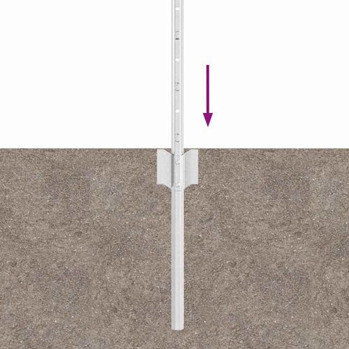 Słupki ogrodzeniowe 22 pcs Srebrny 100 cm Stal na Arena.pl