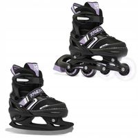 Rolki Łyżwy figurowe 2w1 Regulowane RAVEN Helixi Black/Violet 34-37