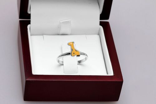 Srebrny pierścionek PSE3478 - Emalia na Arena.pl