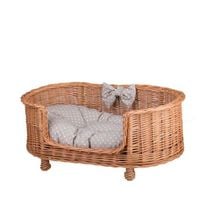 OWALNE WIKLINOWE LEGOWISKO DLA PSA KANAPA DLA ZWIERZĄT 80X50 H12/30 CM